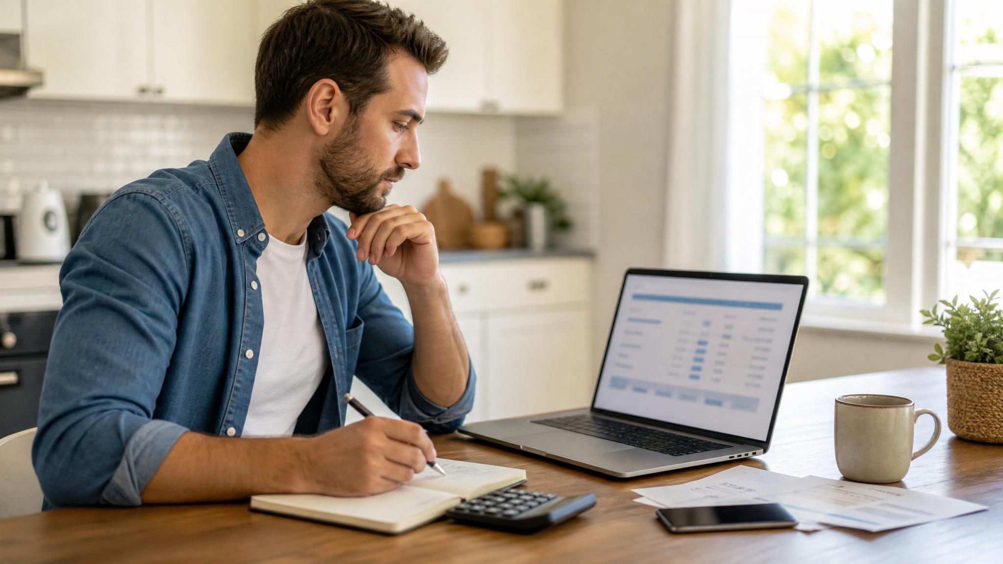 Borrower comparing personal loan options before applying